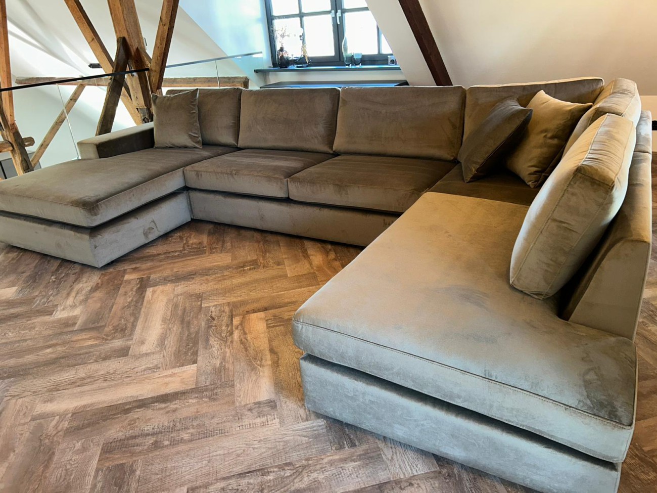 hoekbank met lounge gedeelte