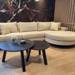 Bank met ronde longchair Bank met ronde longchair