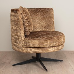 Draaiende stoel groot luxe patroon stof