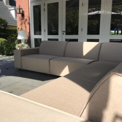 Buitenbank op maat in outdoor stof Buitenbank op maat in outdoor stof
