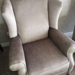 Fauteuil in luxe velours stof vlakke rugleuning Sylvia