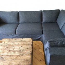 Hoekbank op maat Marylin met losse hoes Hoekbank op maat Marylin met losse hoes