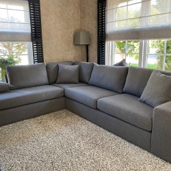 Landelijke bank in teddy stof Landelijke bank in teddy stof