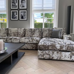Longchair in luxe Velvet stoffen Longchair in luxe Velvet stoffen