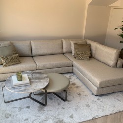 Luxe bank met longchair Luxe bank met longchair