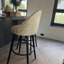 Luxe barstoelen met patroon stof op maat design stoffen
