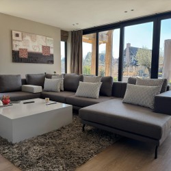 Luxe design bank op maat in U opstelling U-bank maatwerk bank