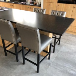 Luxe design barstoelen met skai stof en capitons