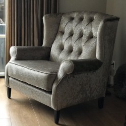 Luxe fauteuil op maat in slangenprint