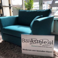 Maatwerk fauteuil 1-zits in polyester stof en landelijke stijl op maat Maatwerk fauteuil 1-zits in polyester stof en landelijke stijl op maat