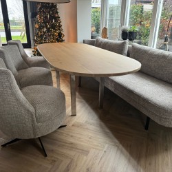 Moderne stoelen met luxe stoffen design eetkamerstoel