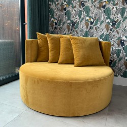 Ronde fauteuil luxe stof Ronde fauteuil luxe stof