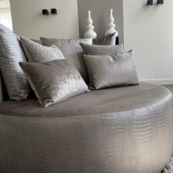 Slangenprint ronde fauteuil op maat Slangenprint ronde fauteuil op maat