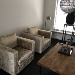 Velours fauteuils op maat in luxe stijl