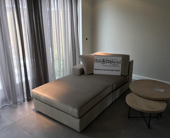 Bioscoopbank op maat in luxe velours stof Bioscoopbank op maat in luxe velours stof