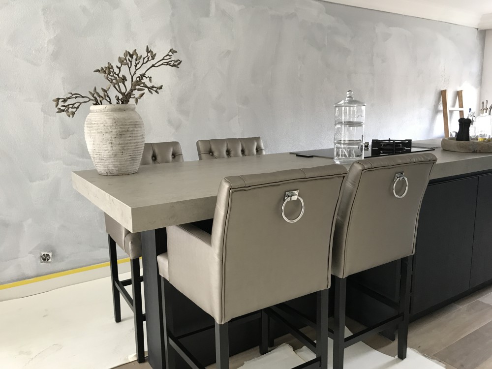 Barkruk Leder met capitons Barkruk Leder met capitons