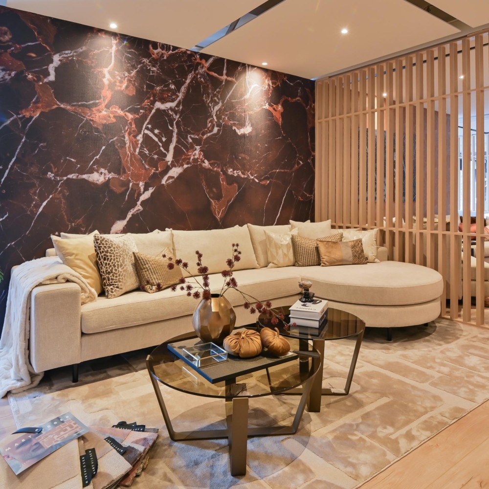 Bank met ronde longchair