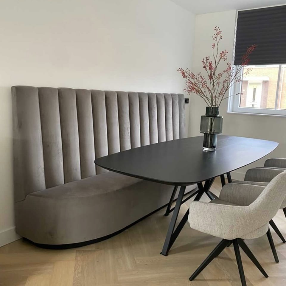 Eetkamerbank verticale banen Eetkamerbank verticale banen