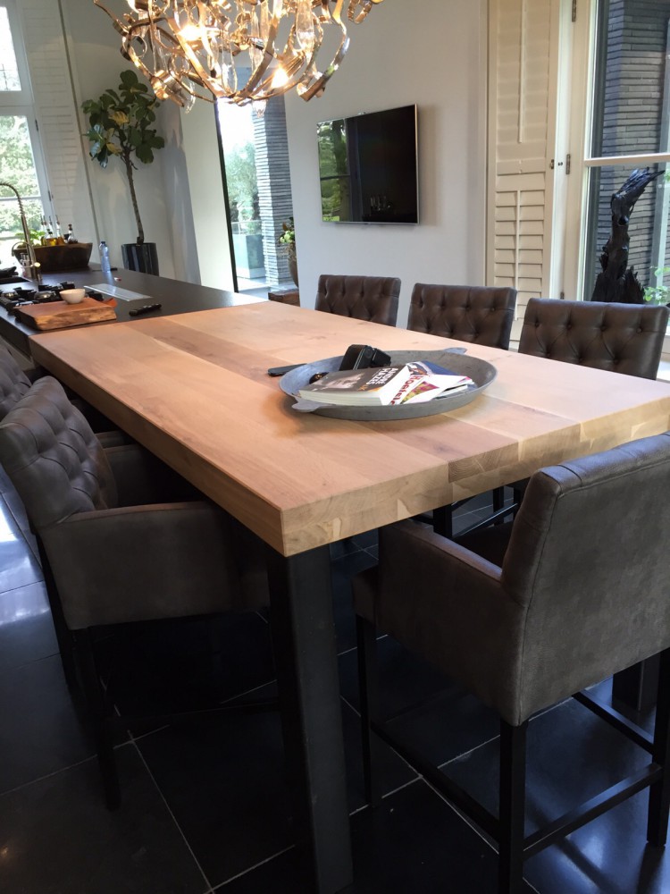 Barkruk Leder met capitons Barkruk Leder met capitons