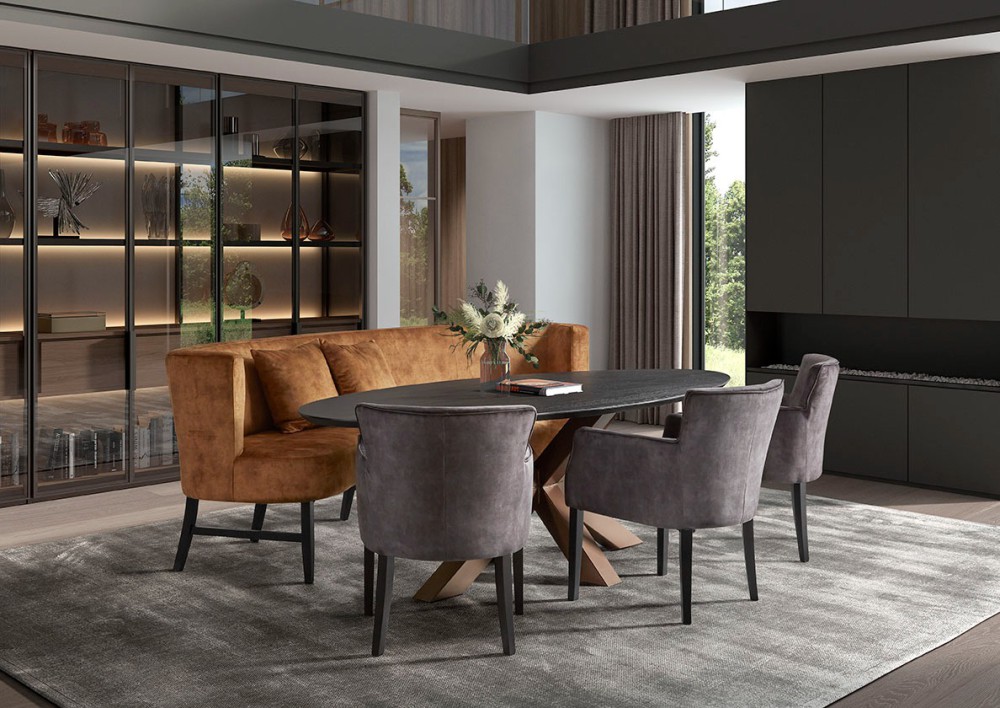 Eetkamerbank ovaal Eetkamerbank ovaal