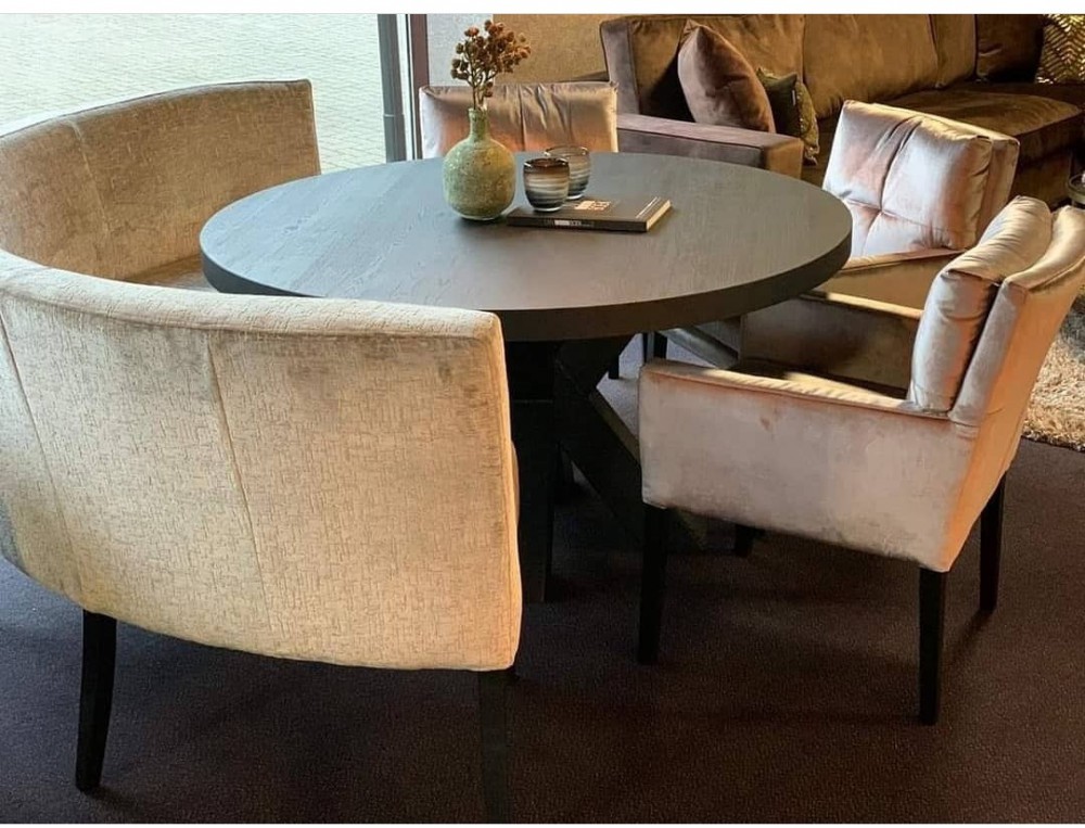 Ronde eetkamerbank Ronde eetkamerbank