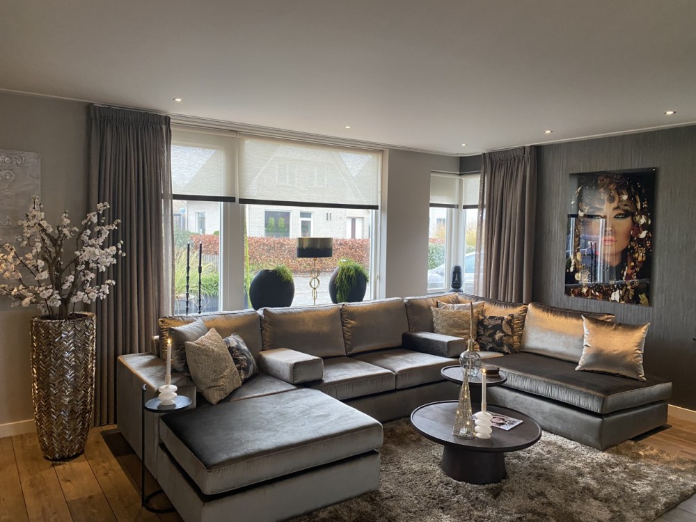 Velours hoekbank Velours hoekbank