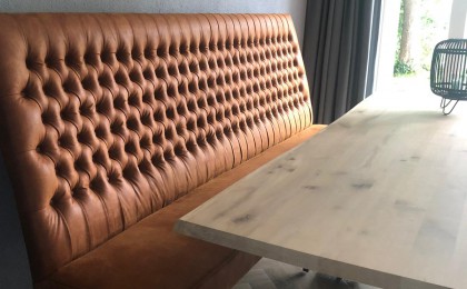 Luxe eetkamerbank op maat Bram Luxe eetkamerbank op maat Bram
