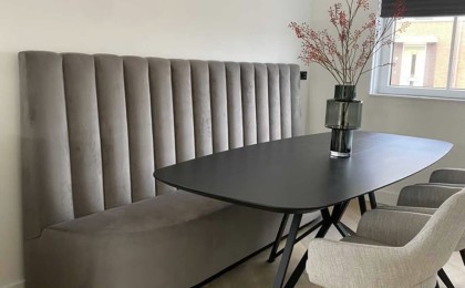 Eetkamerbank verticale banen Eetkamerbank verticale banen