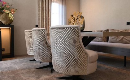Luxe ronde eetkamerstoel Luxe ronde eetkamerstoel