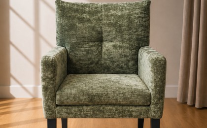 Olijfgroene eetkamerstoel